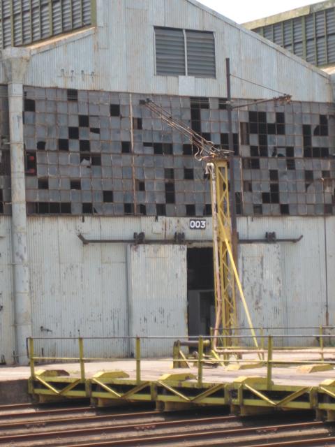 Also the first time I've noticed how the traverser draws its 3-phase electric power - from overhead cables and pick-ups a bit like a trolley bus