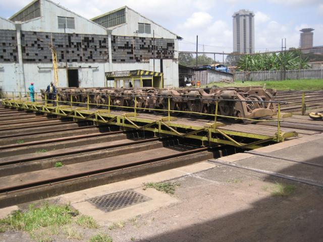 The traverser is used not only for moving locos and other vehicles but also loose bogies