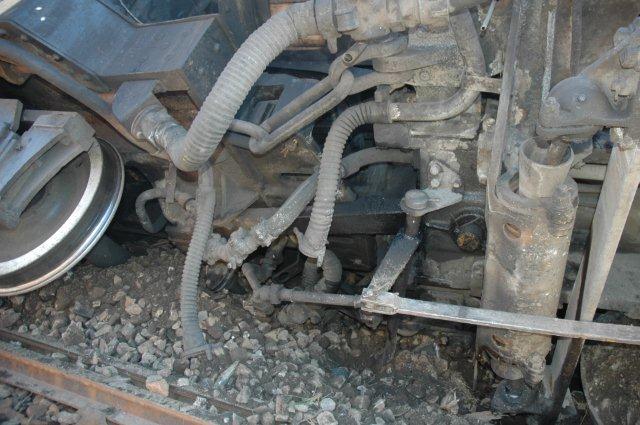 Between loco and tender.