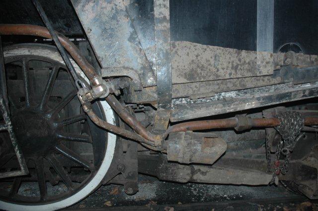 General view of damage to blowdown cock and towards the fireman side injector