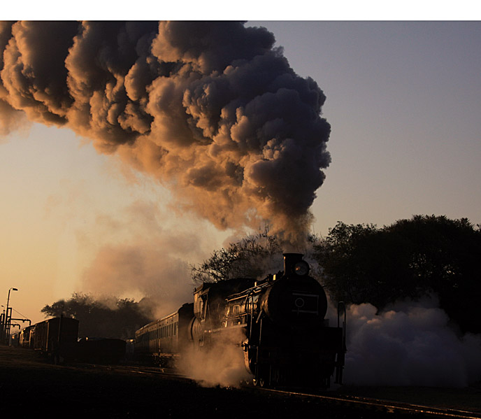Passenger train on its way