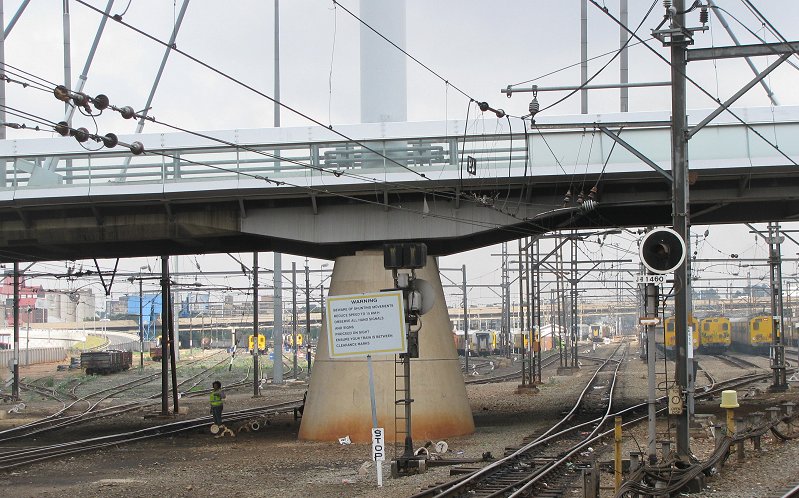 The yards at Braamfontein just before the Nelson Mandela Bridge