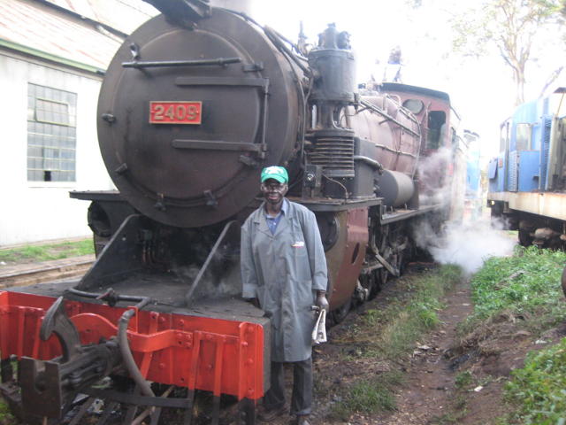 Old fitter William stands proudly in front of 2409