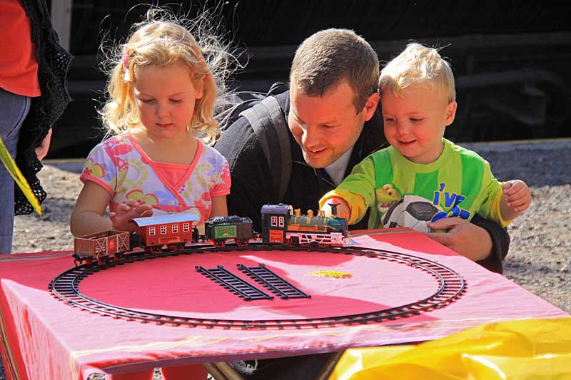 Toy trains on Father's Day- a lovely moment