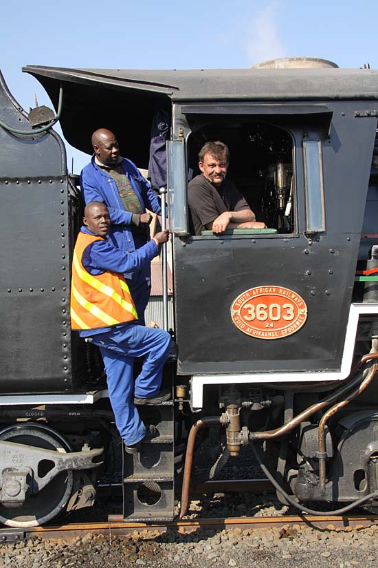 Arrie and Rooiwal diesel staff. We gave our spare 24 No 3603 a run again this year!