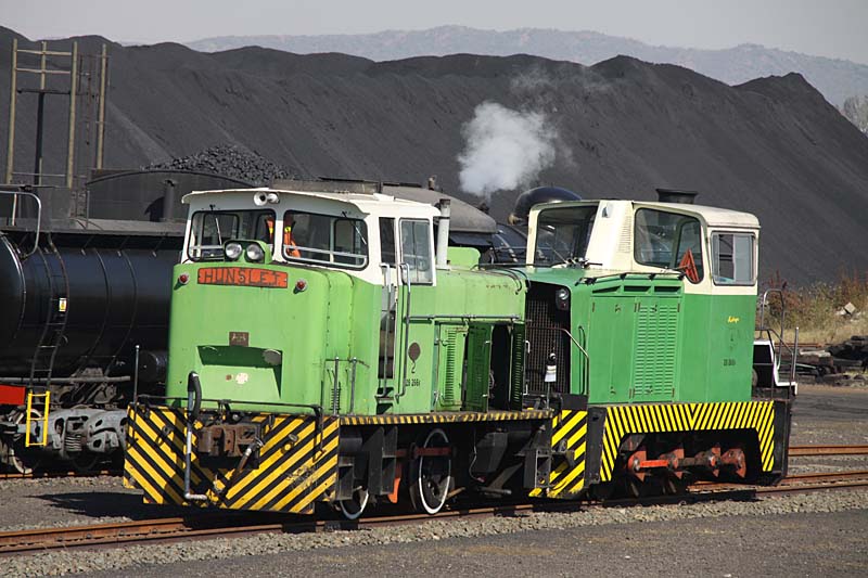 This historic Hunslet diesel still sees use