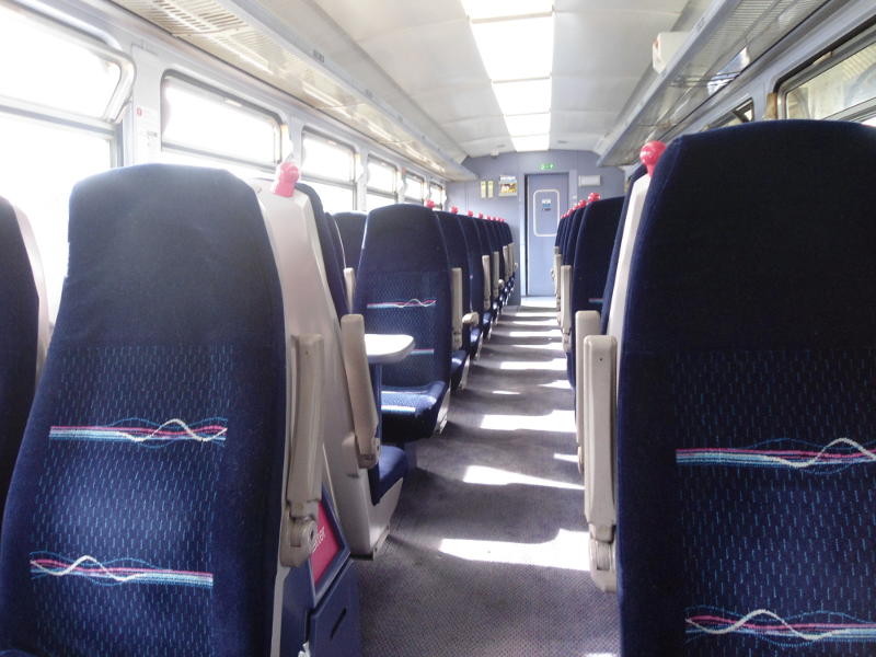 Inside a Class 153 on the Falmouth branch