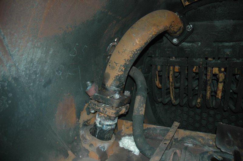 Now we can clearly see the amount of work that has gone into replacing the worn out section of the branch steam pipe.