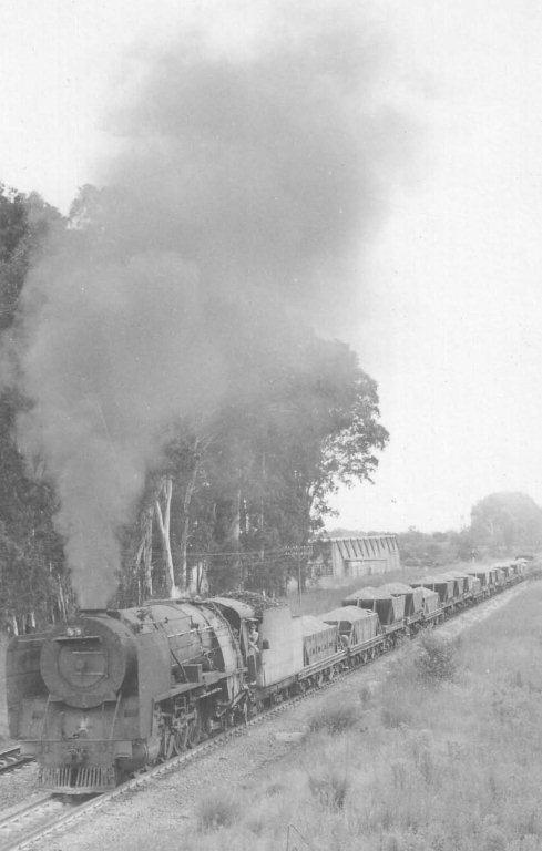 Heading towards Capital Park yard is this 15F approaching the road bridge near Pretoria North.  5th April 1972