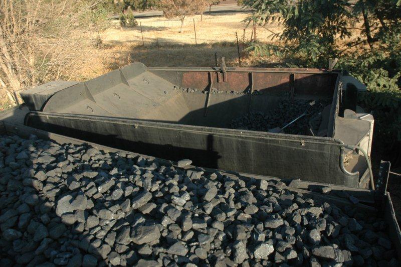 Another view of the coal transfusion. She gave so that others may steam!!