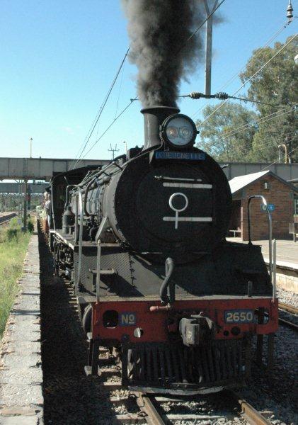 2650, under the guidance of Steve Smith, stands ready to depart from Hercules station to Cullinan