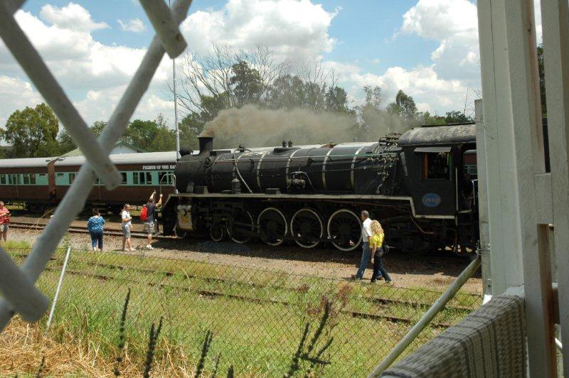 A different view point from the deck of a delightful tea garden patio with a spectacular steamy view at Cullinan