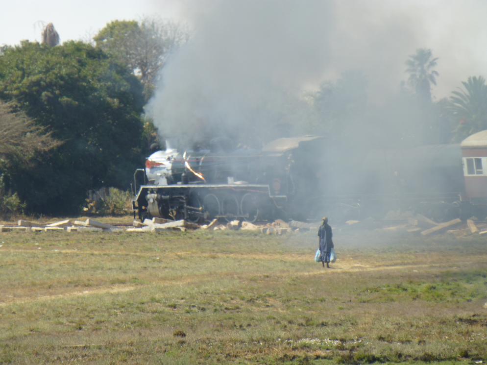 A smoky departure from Rayton, on the tight 180 degree curve