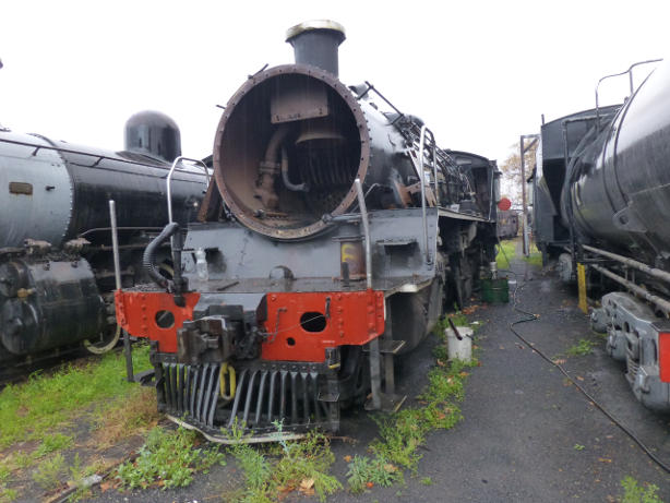 The owner of the smokebox door; Class 24 no 3664 awaits further attention