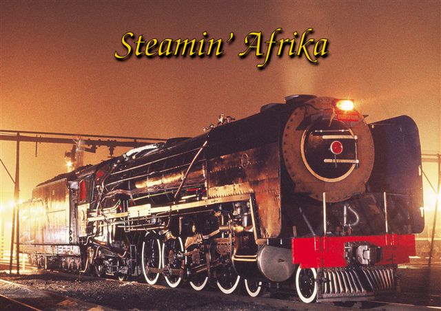 "Night duty": the atmosphere of a steam shed at night is captured here, as prestige locomotive 3127 class 15F has her tender filled, prior to working a special train to Witbank in the early 1980's. The scene was played out every night as locomotives came off shed for their shifts.<br />Today, this area at Capital Park shed now houses the class 25s of Rovos Rail, but 15Fs are still to be found there, under FOTR ownership.