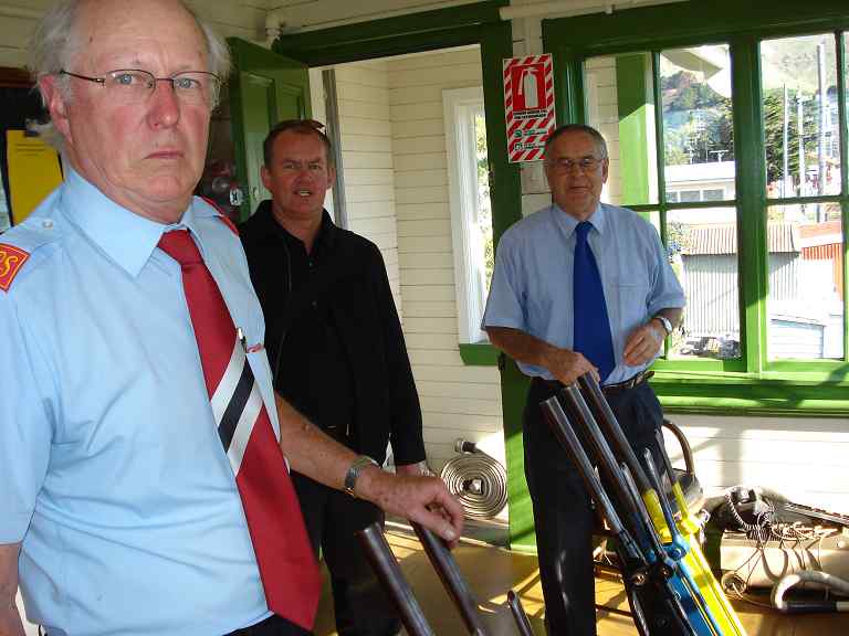 In the signal box, Sir Colin is being assisted by Keith Brown and not assisted by the Flying Scotsman