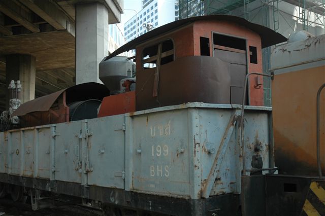 One of the many interesting dumped locos under the airport rail link bridge at Makassan workshops, Bangkok