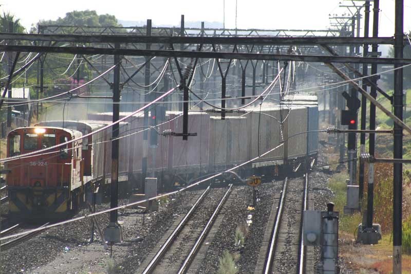 Snaking on to the depot line