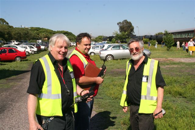 Onboard train crew Steve A, Arno and James<br /><br />Photo by Chris Janisch 04/11/07