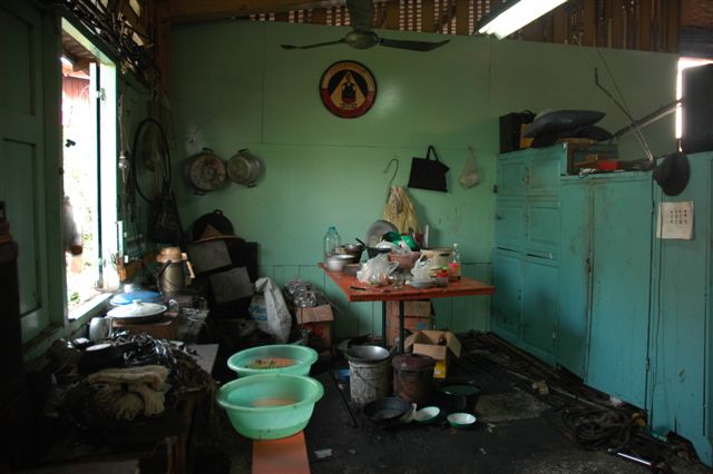 Thonburri depot crew mess room. Mess is the word!! Drank plenty iced water here!