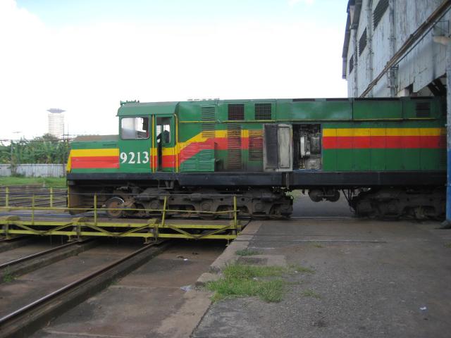 ...and rumbles into the shop